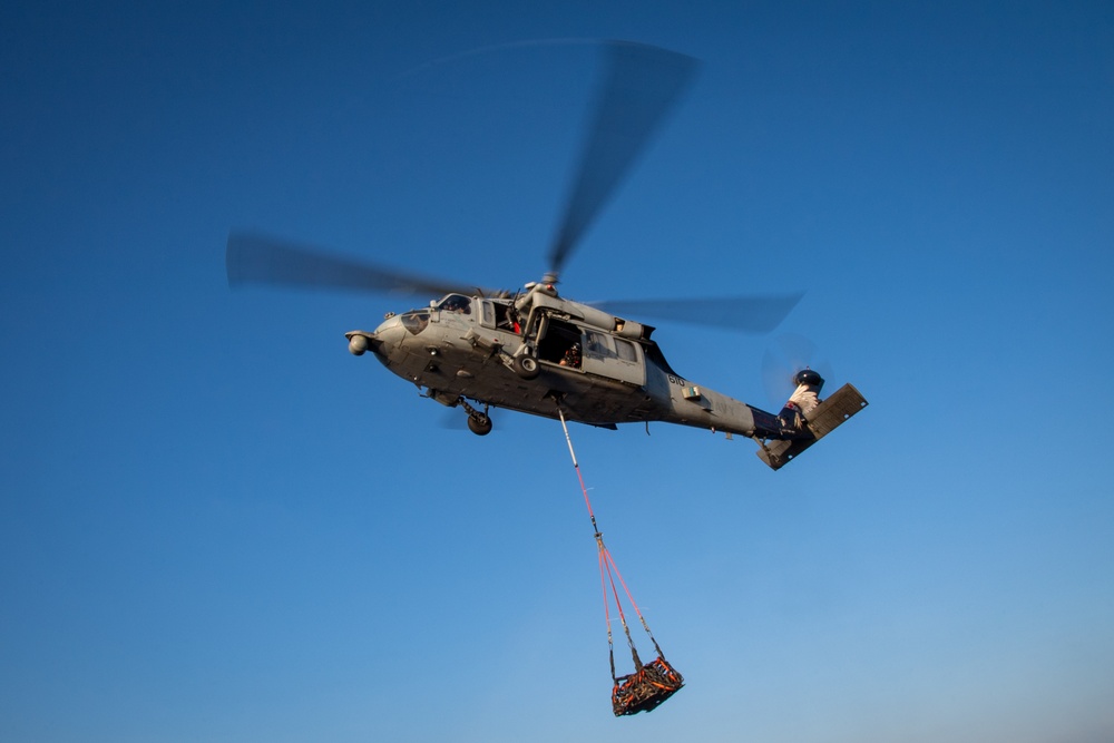 USS Gridley Vertical Replenishment