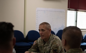 Senior Enlisted Advisor to the Chief of the National Guard Bureau, John Raines, Meets with Maine Air and Army National Guardsmen