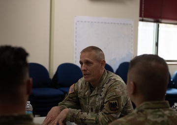 Senior Enlisted Advisor to the Chief of the National Guard Bureau, John Raines, Meets with Maine Air and Army National Guardsmen