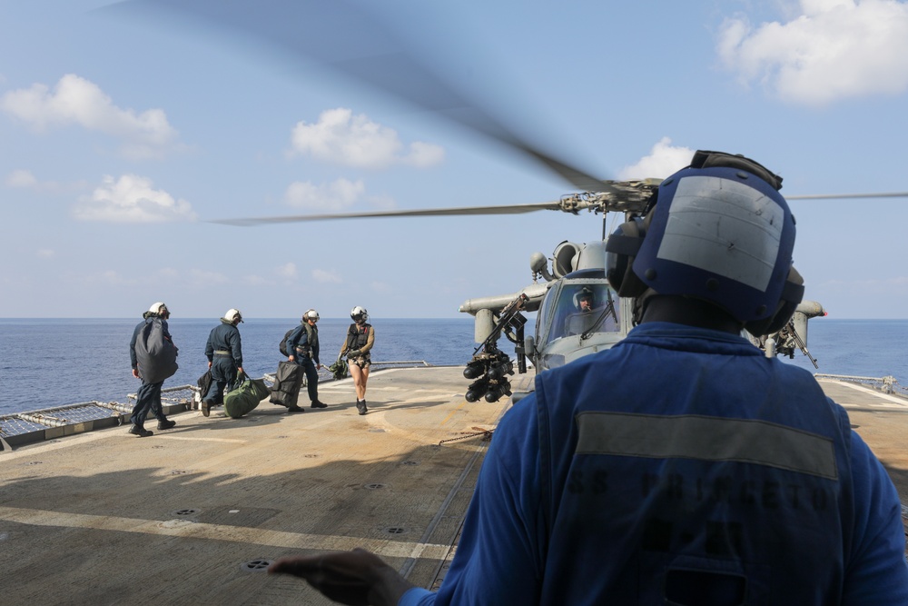 USS Princeton conducts operations in the U.S. Central Command area of responsibility as part of the Carl Vinson Carrier Strike Group