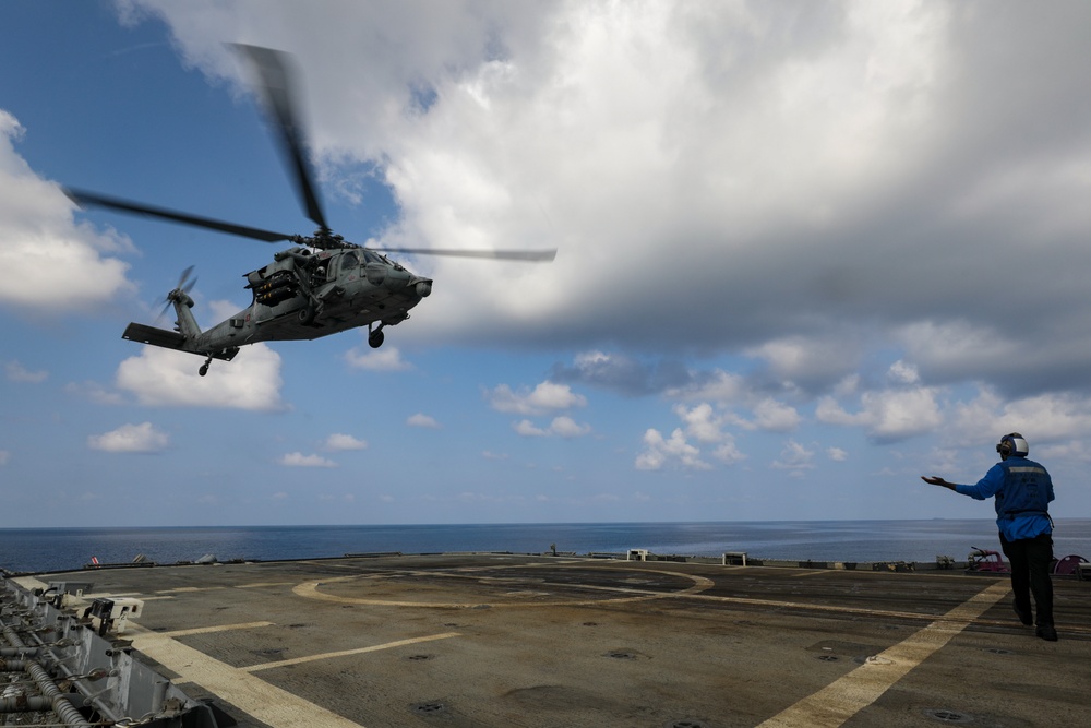 USS Princeton conducts operations in the U.S. Central Command area of responsibility as part of the Carl Vinson Carrier Strike Group