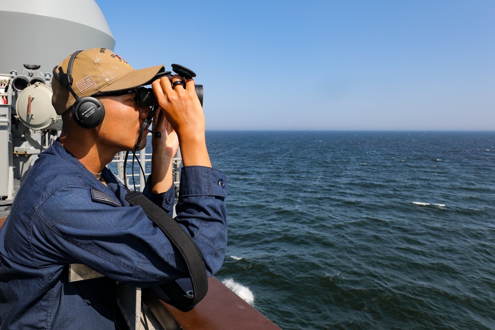 USS Princeton conducts operations in the U.S. Central Command area of responsibility as part of the Carl Vinson Carrier Strike Group