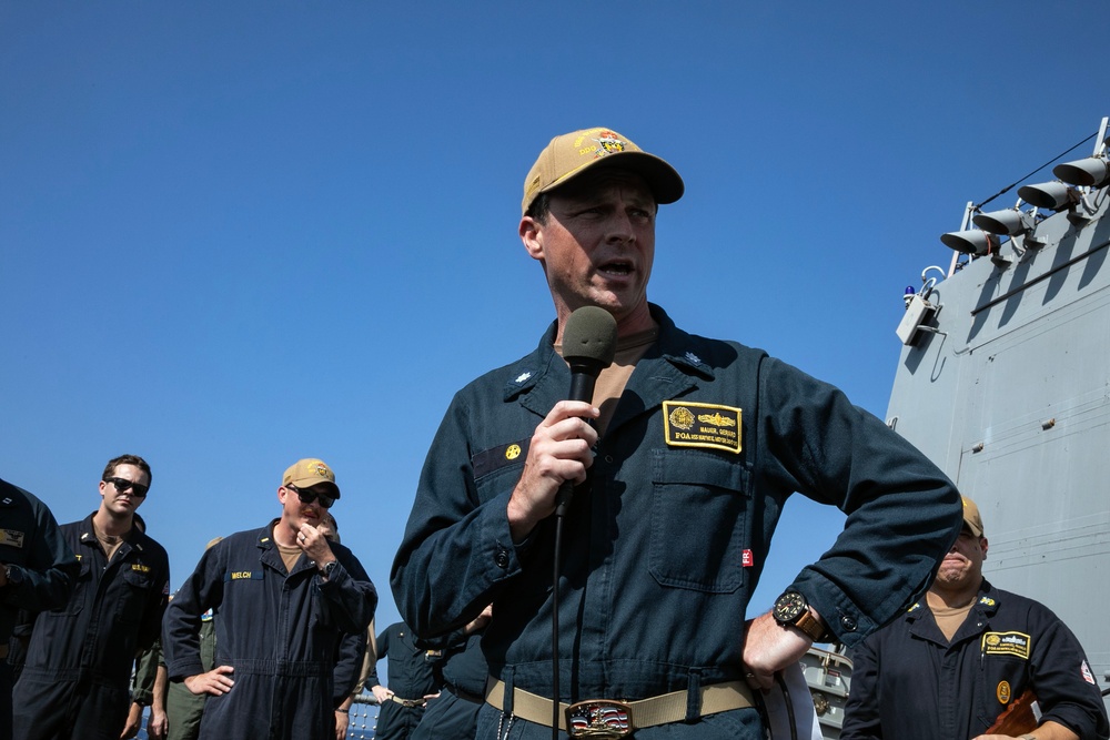 USS Wayne E. Meyer conducts operations in the U.S. Central Command area of responsibility as part of the Carl Vinson Carrier Strike Group