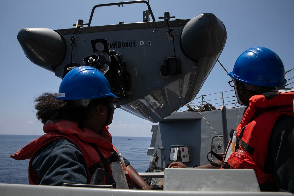 USS Wayne E. Meyer conducts operations in the U.S. Central Command area of responsibility as part of the Carl Vinson Carrier Strike Group
