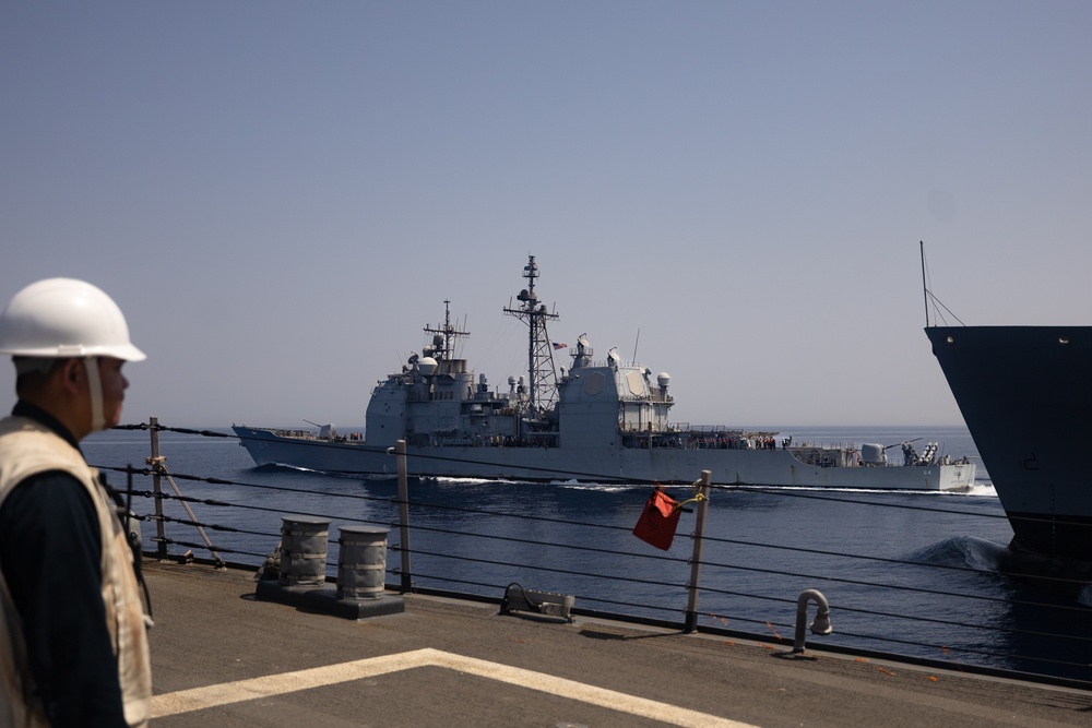 USS Oscar Austin (DDG 79) Conducts a Replenishment-At-Sea (RAS) with USNS Arctic (T-AOE 8)