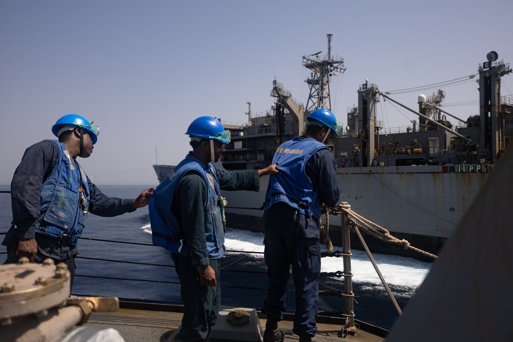 USS Oscar Austin (DDG 79) Conducts a Replenishment-At-Sea (RAS) with USNS Arctic (T-AOE 8)