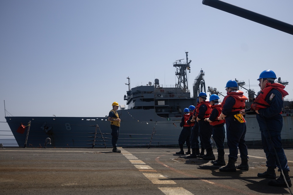 USS Oscar Austin (DDG 79) Conducts a Replenishment-At-Sea (RAS) with USNS Arctic (T-AOE 8)