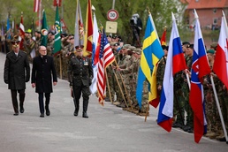 Task Force Iron celebrates Day of the Restoration of Latvian Independence with NATO Allies