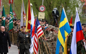 Task Force Iron celebrates Day of the Restoration of Latvian Independence with NATO Allies