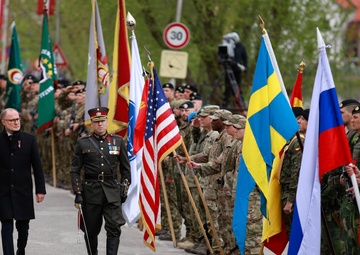 Task Force Iron celebrates Day of the Restoration of Latvian Independence with NATO Allies