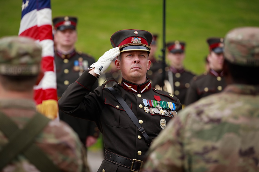 Task Force Iron celebrates Day of the Restoration of Latvian Independence with NATO Allies