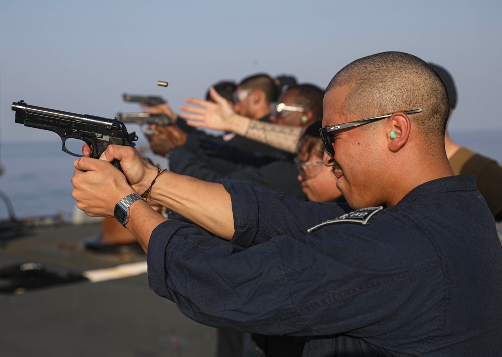USS Milius conducts operations in the U.S. Central Command area of responsibility as part of the Carl Vinson Carrier Strike Group