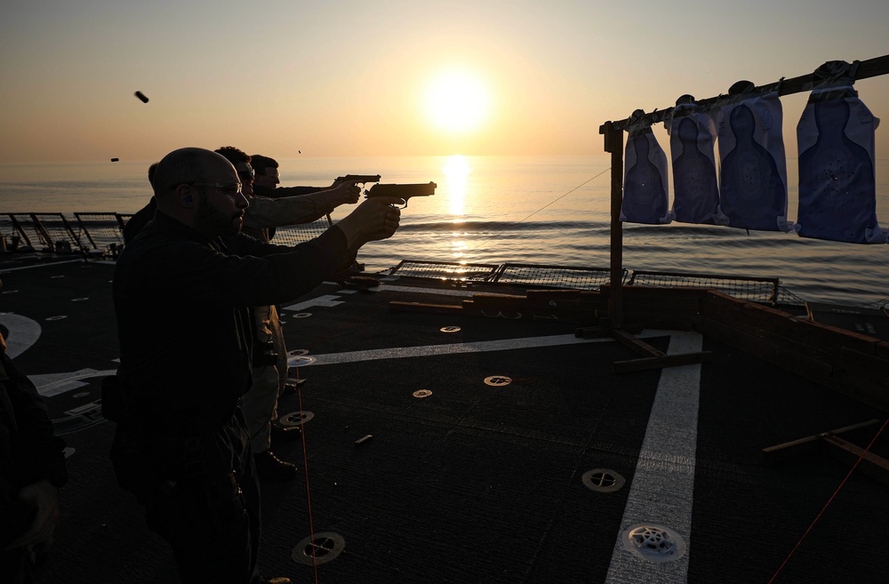USS Milius conducts operations in the U.S. Central Command area of responsibility as part of the Carl Vinson Carrier Strike Group
