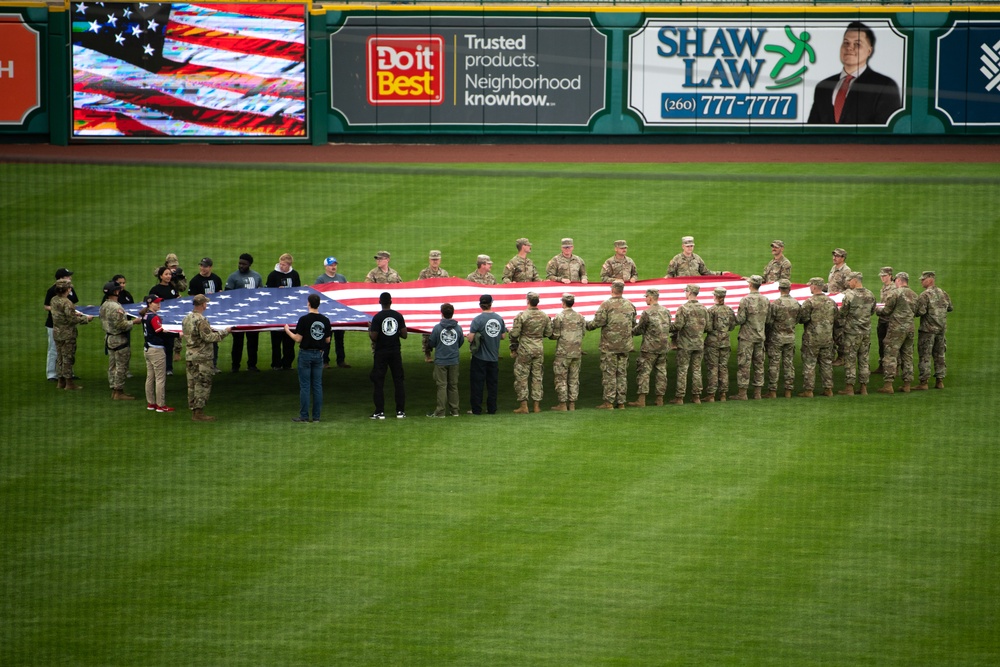 Indiana Guardsmen attend military appreciation game