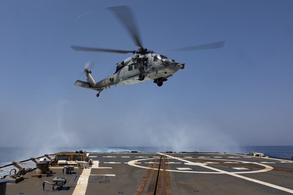 U.S. Navy Rear Adm. Sean Bailey, commander of Carrier Strike Group 8, Visits USS Oscar Austin (DDG 79)