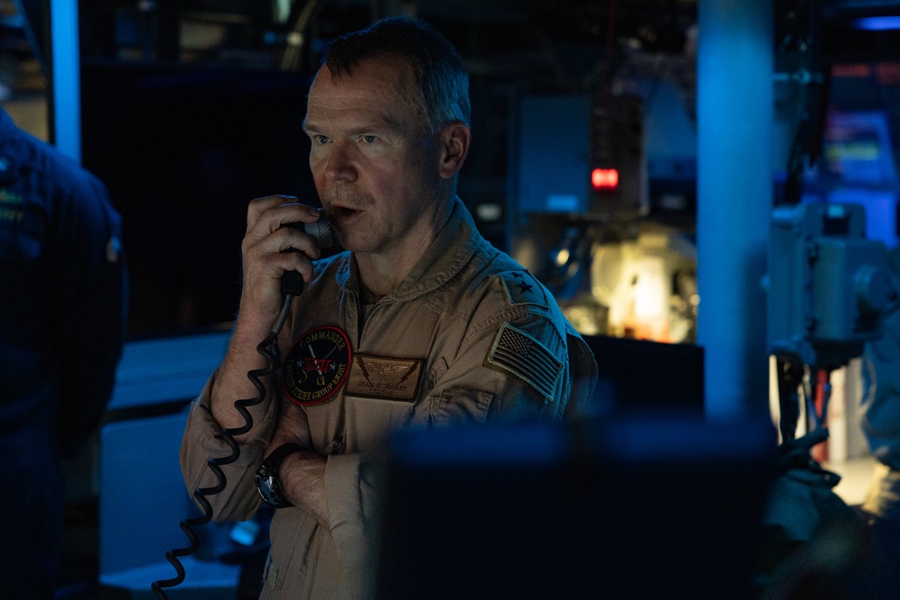 U.S. Navy Rear Adm. Sean Bailey, commander of Carrier Strike Group 8, Visits USS Oscar Austin (DDG 79)