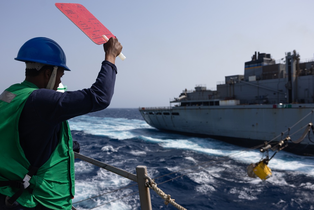 USS Oscar Austin (DDG 79) Conducts a Replenishment-At-Sea (RAS) with USNS Arctic (T-AOE 8)