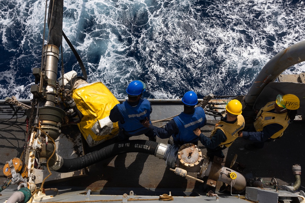 USS Oscar Austin (DDG 79) Conducts a Replenishment-At-Sea (RAS) with USNS Arctic (T-AOE 8)