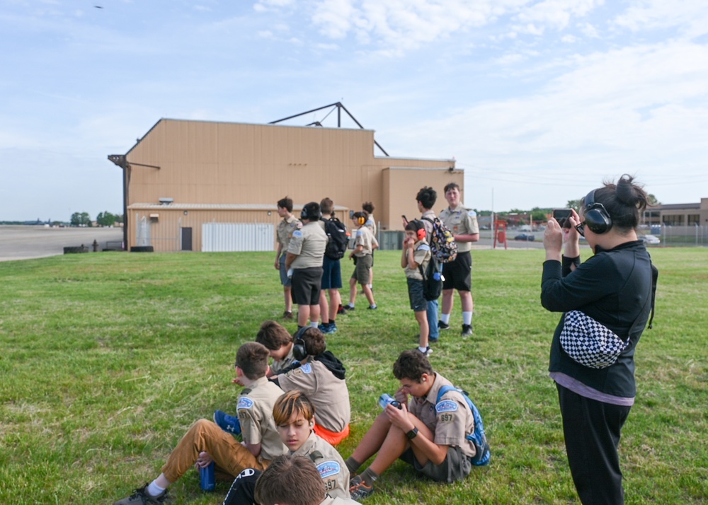 Scouts BSA Troop 697 Visits D.C. Air National Guard Maintenance Operation Center