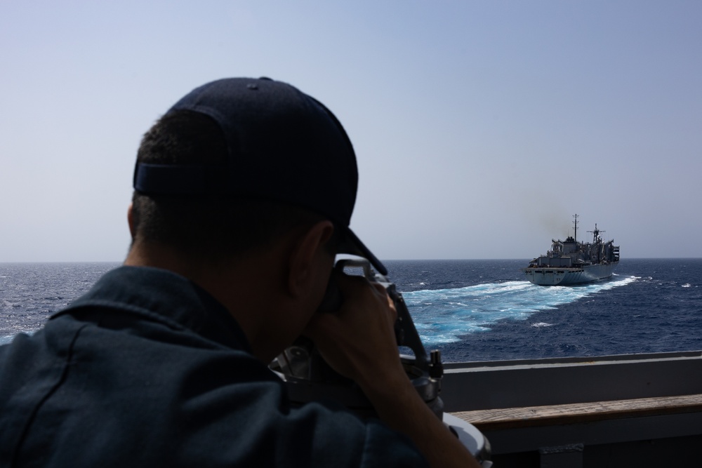 USS Oscar Austin (DDG 79) Conducts a Replenishment-At-Sea (RAS) with USNS Arctic (T-AOE 8)