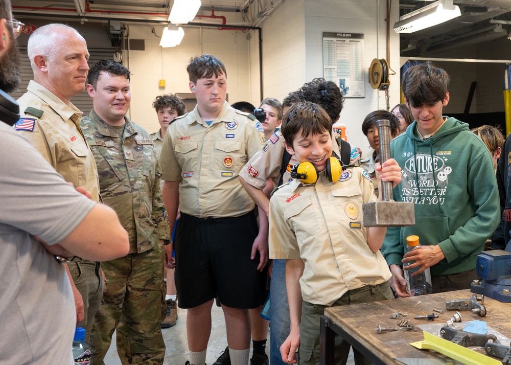 Scouts BSA Troop 697 Visits D.C. Air National Guard Maintenance Operation Center