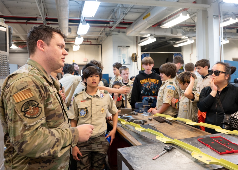 Scouts BSA Troop 697 Visits D.C. Air National Guard Maintenance Operation Center