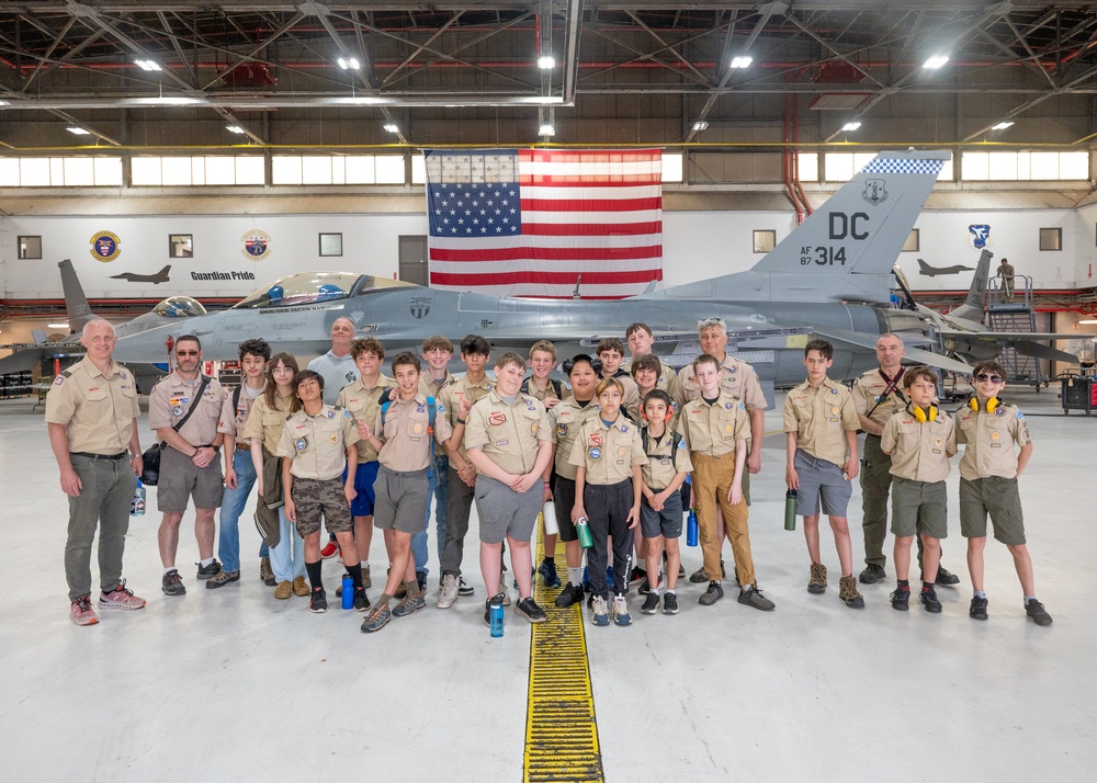 Scouts BSA Troop 697 Visits D.C. Air National Guard Maintenance Operation Center