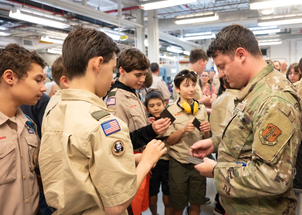 Scouts BSA Troop 697 Visits D.C. Air National Guard Maintenance Operation Center