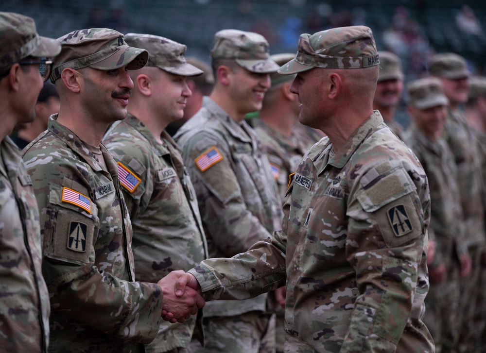A salute to service at the TinCaps game