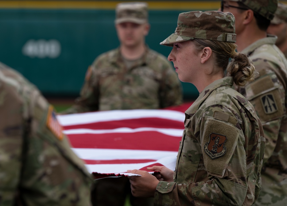 A salute to service at the TinCaps game