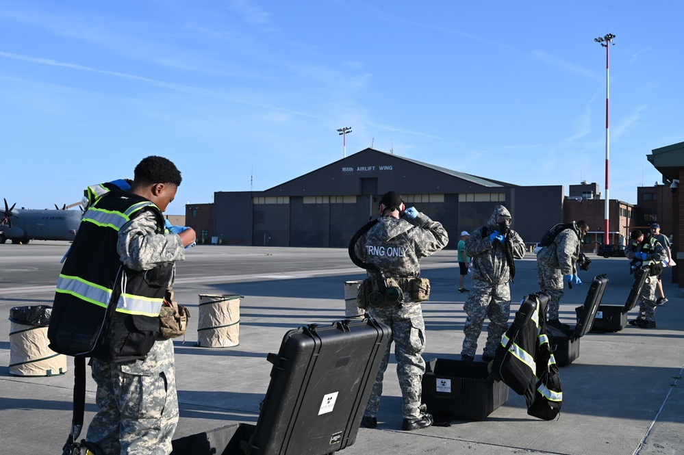 165th Airlift Wing hosts joint CBRN training exercise, Toxic Peach 2025