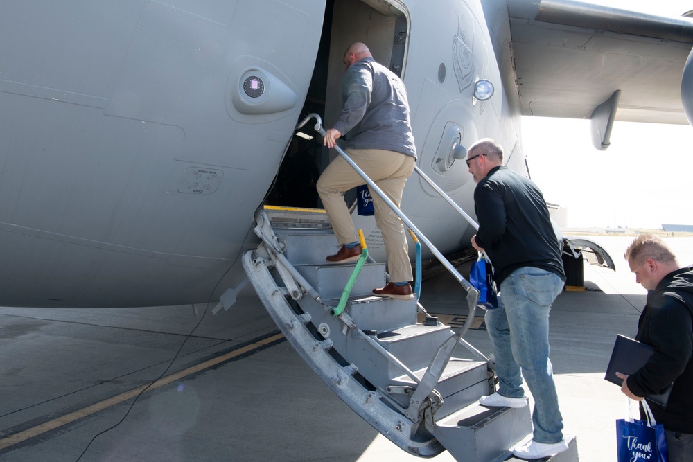 349th Air Mobility Wing Boss Lift aircraft boarding