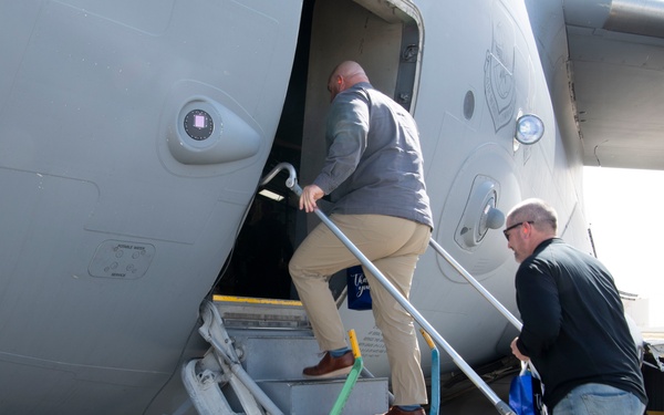 349th Air Mobility Wing Boss Lift aircraft boarding