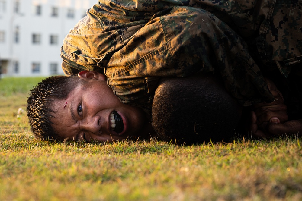12th LCT Combat Engineers Participate in a Combat Conditioning PT