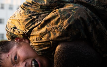 12th LCT Combat Engineers Participate in a Combat Conditioning PT