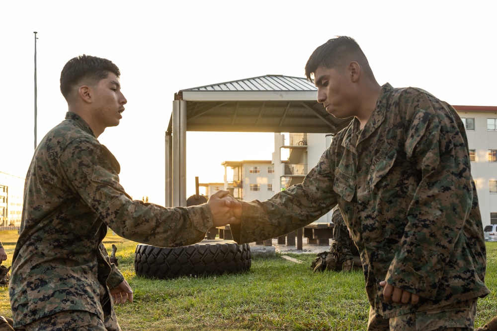 12th LCT Combat Engineers Participate in a Combat Conditioning PT