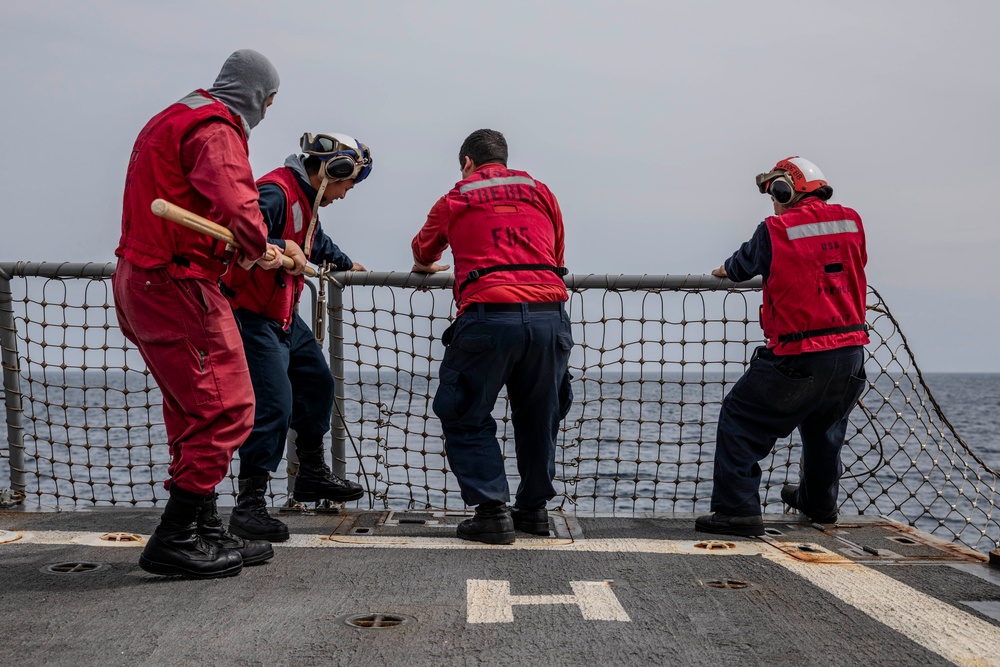 USS Preble Conducts Flight Quarters