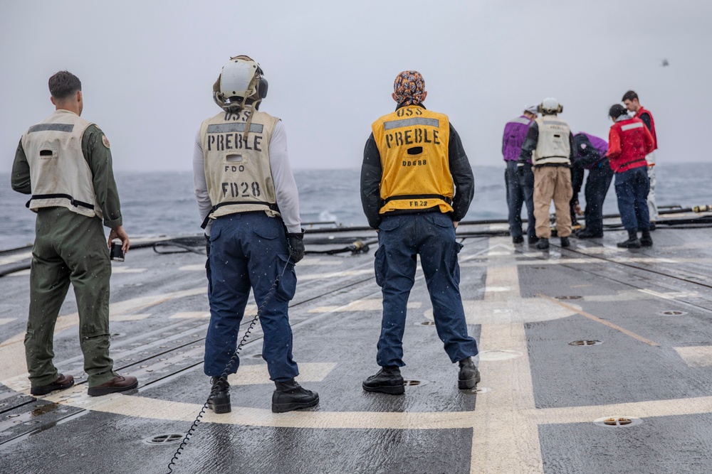USS Preble Conducts HIFR Exercise