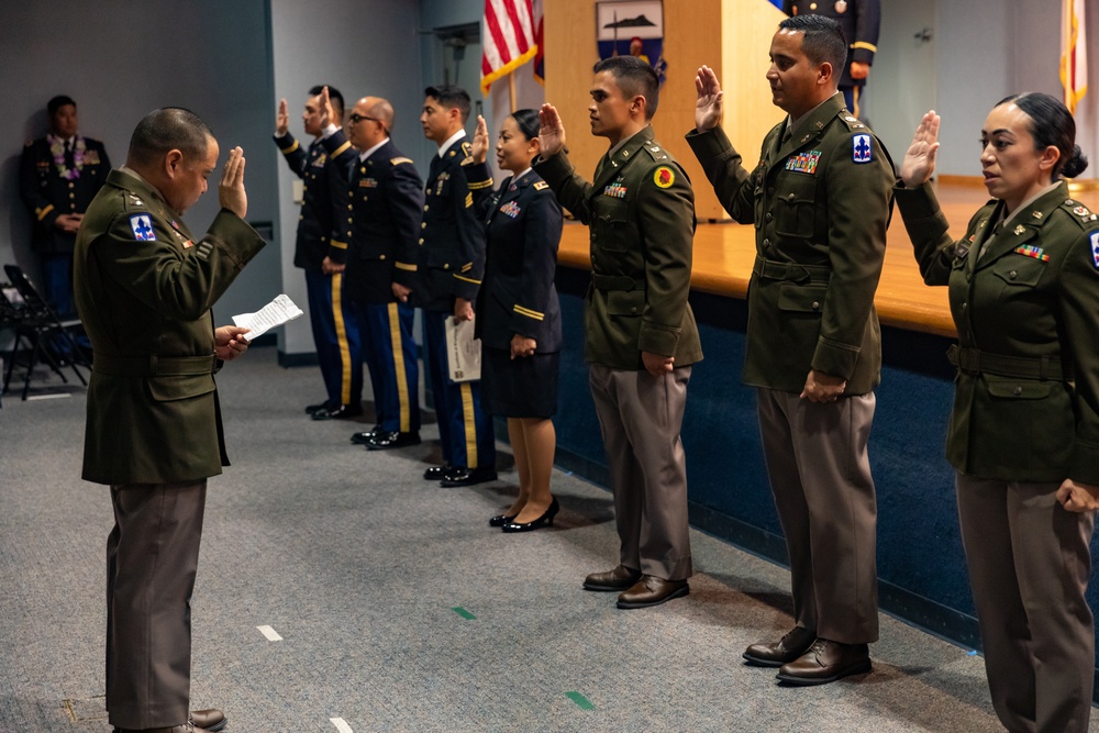 Hawaii Army National Guard Warrant Officer Candidate School Class 25-001 graduation ceremony