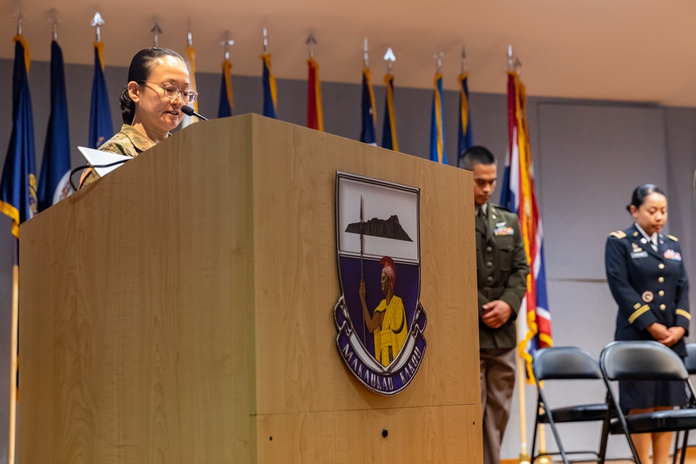 Hawaii Army National Guard Warrant Officer Candidate School Class 25-001 graduation ceremony