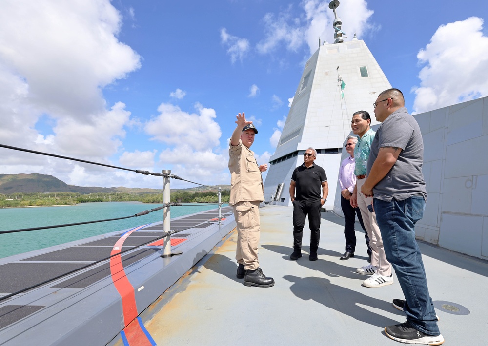 USS Michael Monsoor Conducts Ship Tour at Naval Base Guam