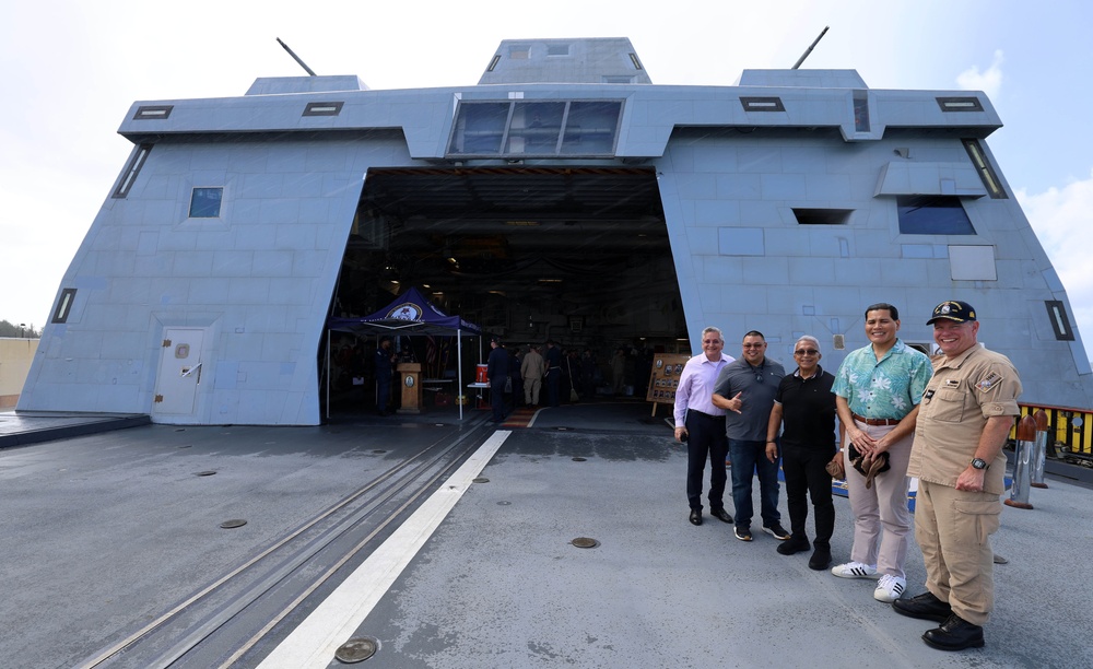 USS Michael Monsoor Conducts Ship Tour at Naval Base Guam