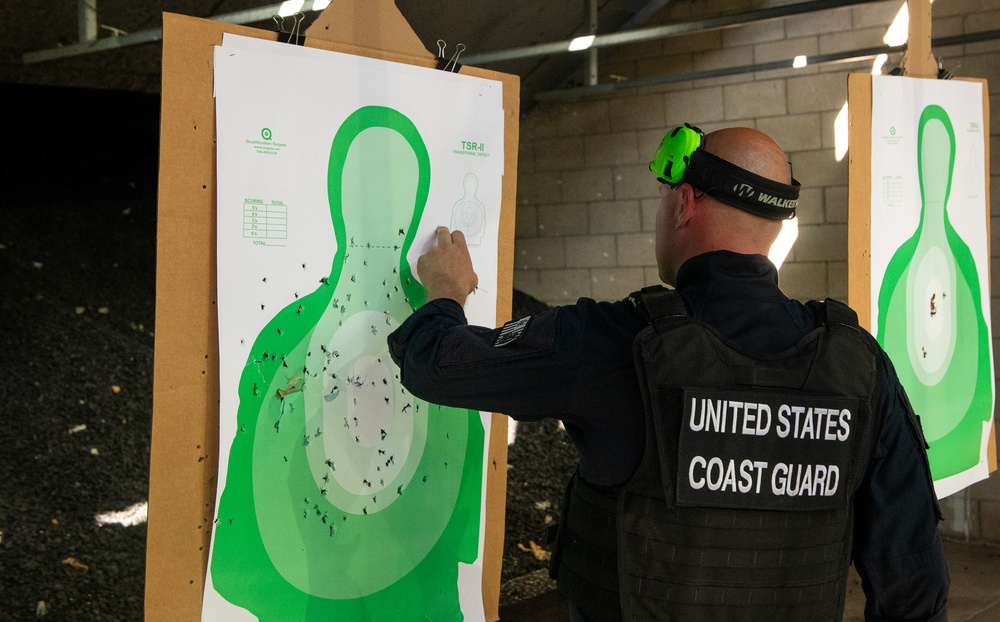 U.S. Coast Guard Cutter Stratton crew train to qualify with the Remington H70 shotgun in preparation of its upcoming patrol in Honolulu