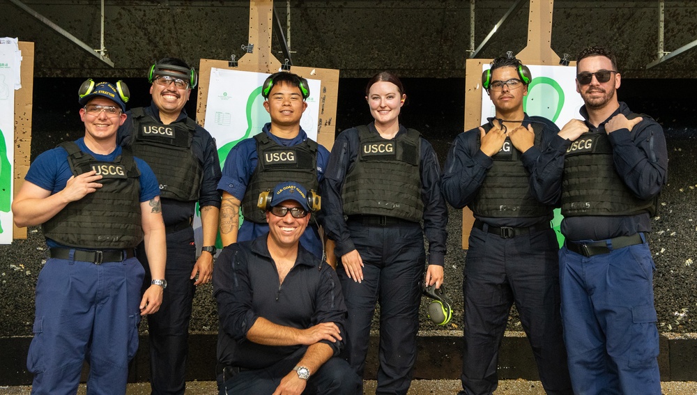 U.S. Coast Guard Cutter Stratton crew train to qualify with the Remington H70 shotgun in preparation of its upcoming patrol in Honolulu