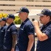 U.S. Coast Guard Cutter Stratton crew members prepare to depart Honolulu