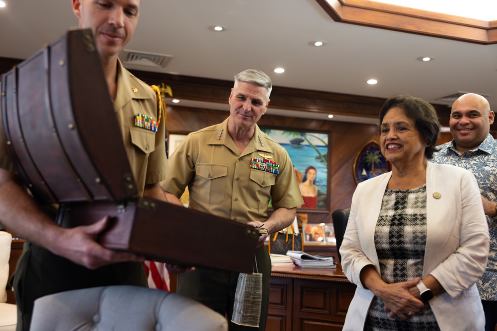 The Assistant Commandant of the Marine Corps tours Guam