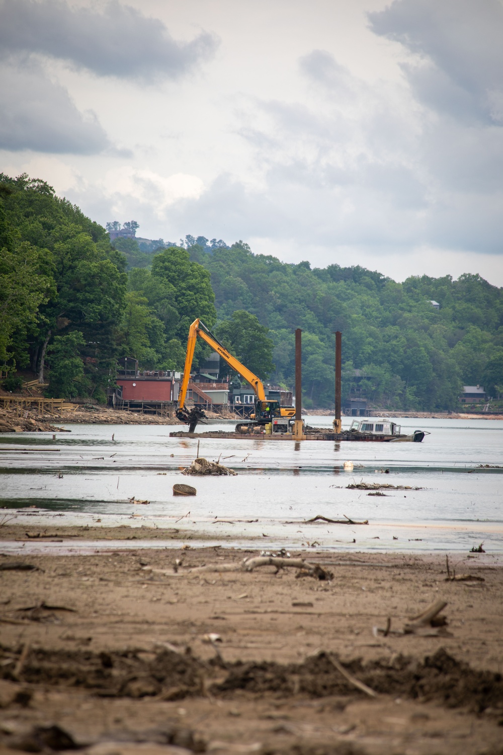 U.S. Army Corps of Engineers Hurricane Helene debris removal efforts at Lake Lure