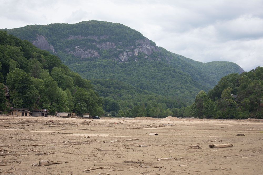 U.S. Army Corps of Engineers Hurricane Helene debris removal efforts at Lake Lure