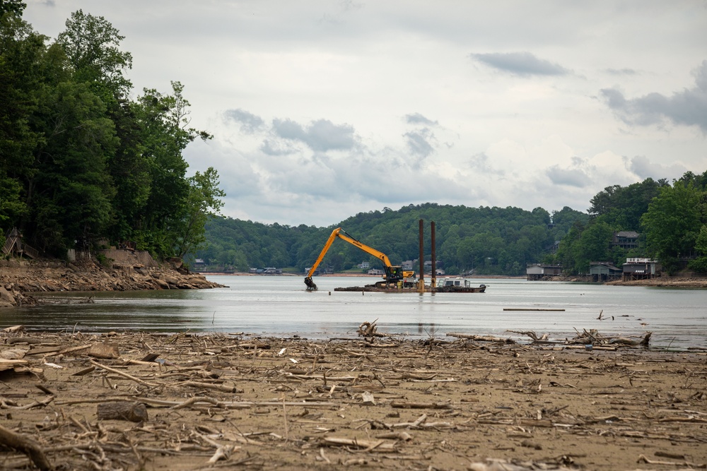 U.S. Army Corps of Engineers Hurricane Helene debris removal efforts at Lake Lure