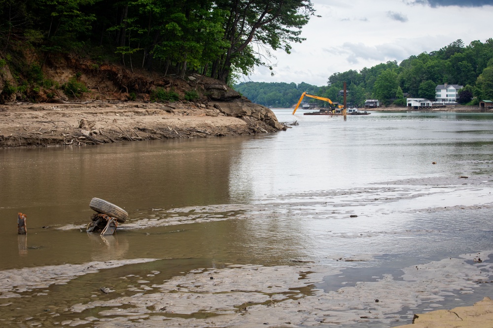 U.S. Army Corps of Engineers Hurricane Helene debris removal efforts at Lake Lure